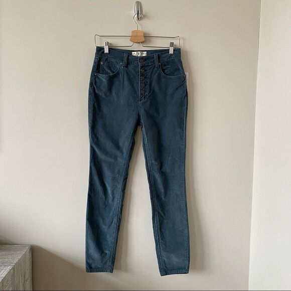 NWT-Free People “Sun Chaser Corduroy” Button Front High Rise (Size:27) - Picture 3 of 11